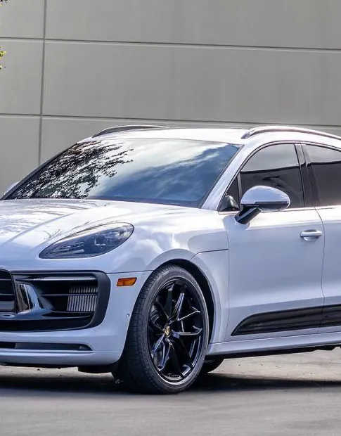 Silver SUV with a corrected, glossy finish
